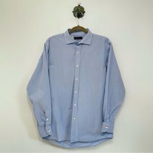 Ralph Lauren Black Label Blue Stripe Cotton Dress Shirt Size 16.5 Made in Italy